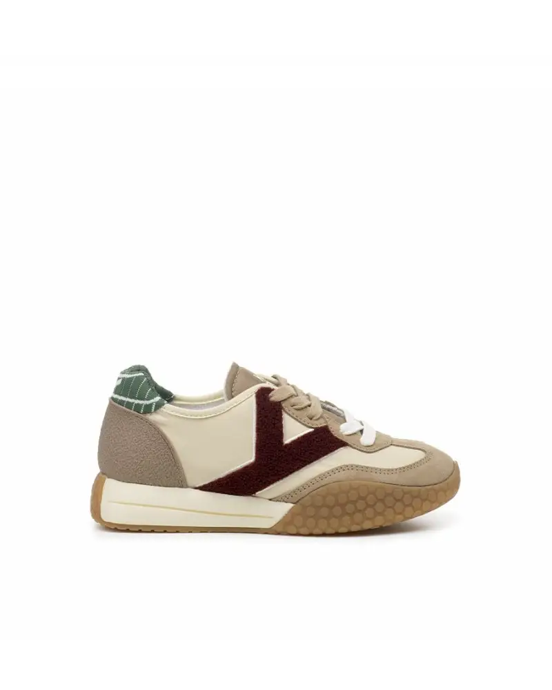 Kehnoo sneakers donna in camoscio e nylon nut bordeaux kw9770 BEIGE
