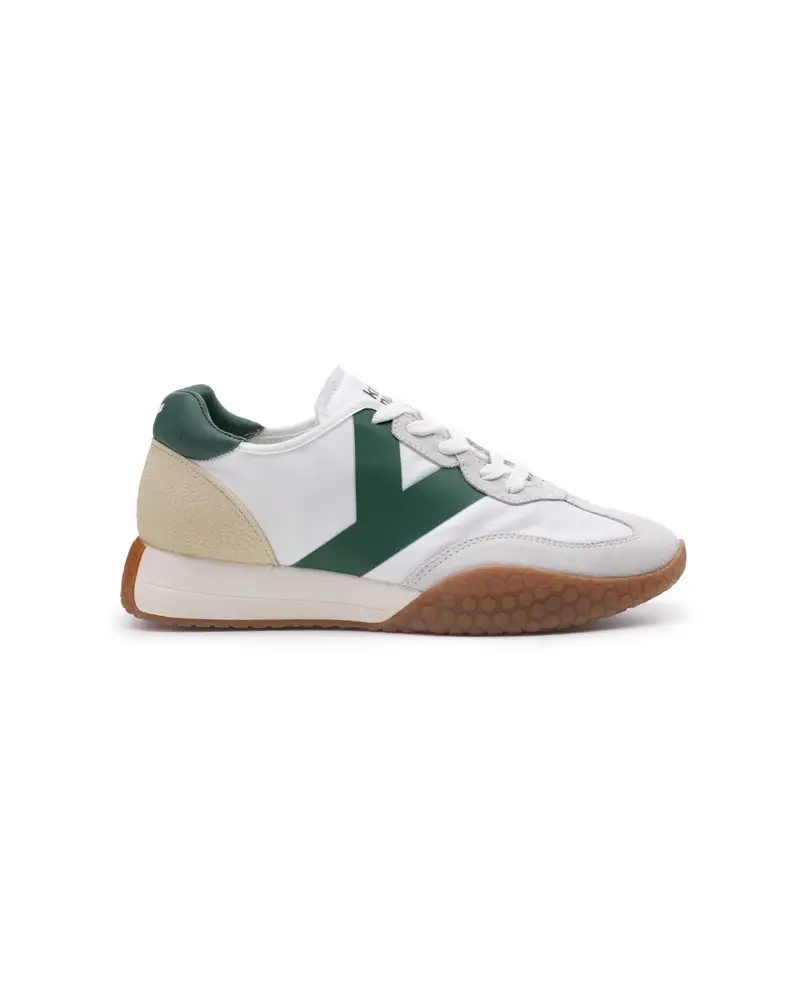 Kehnoo sneakers uomo vintage contemporanea white green km9313 BIANCO