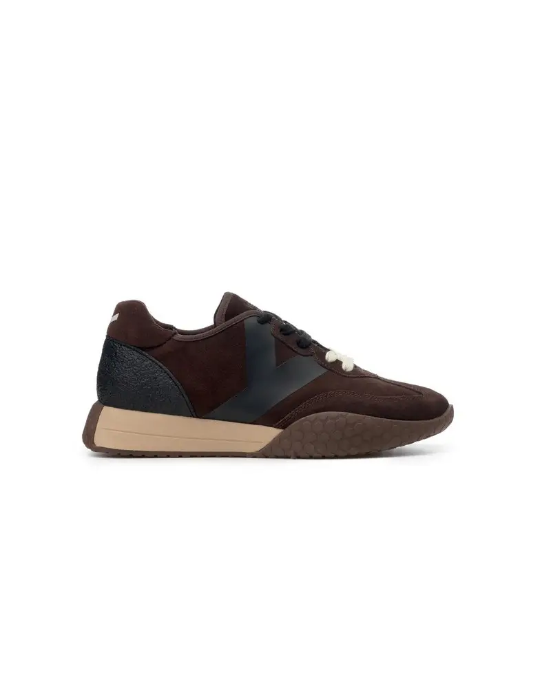 Kehnoo sneakers uomo vintage in camoscio coffee km9728 MARRONE