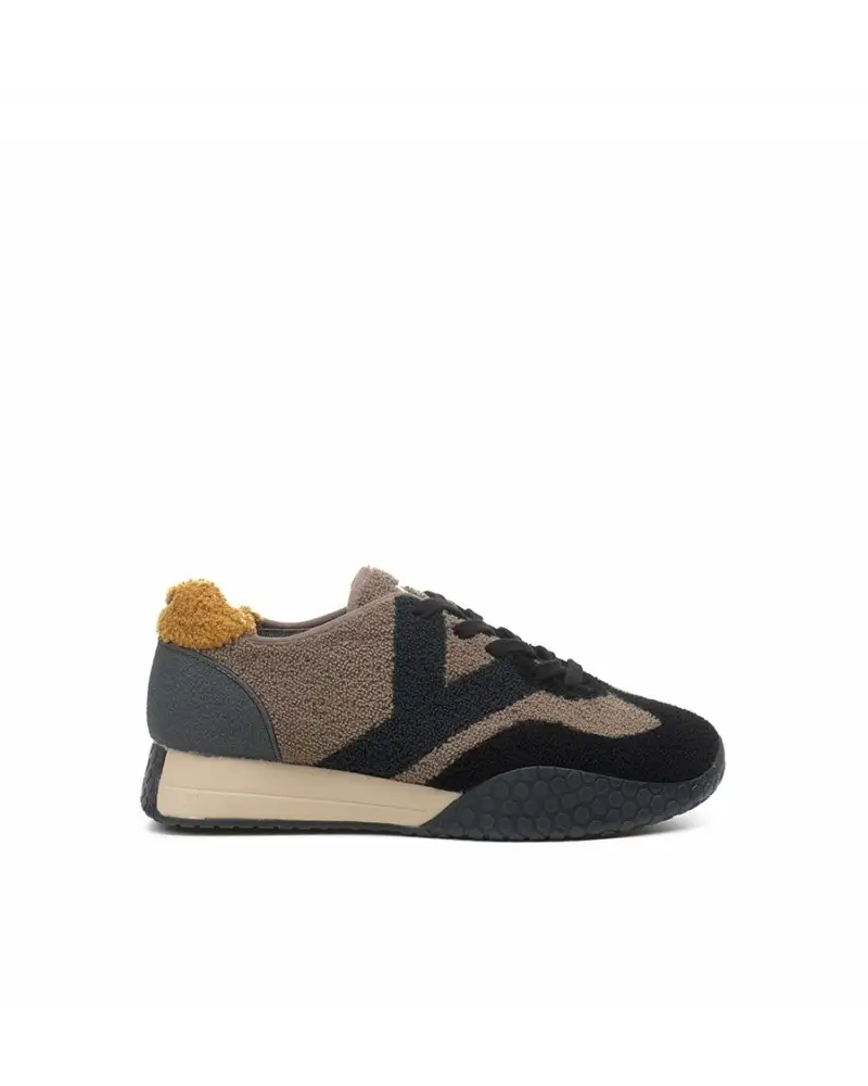 Kehnoo uomo sneakers in tessuto black taupe km9730 NERO