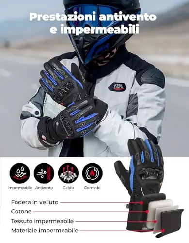 KEMIMOTO Guanti Uomo Nero 3126616 miniatura 2