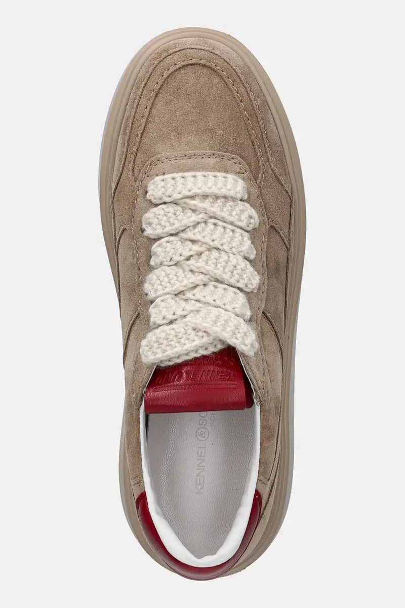 sneakers in camoscio Cool donna colore beige 61-26390.613 miniatura 4