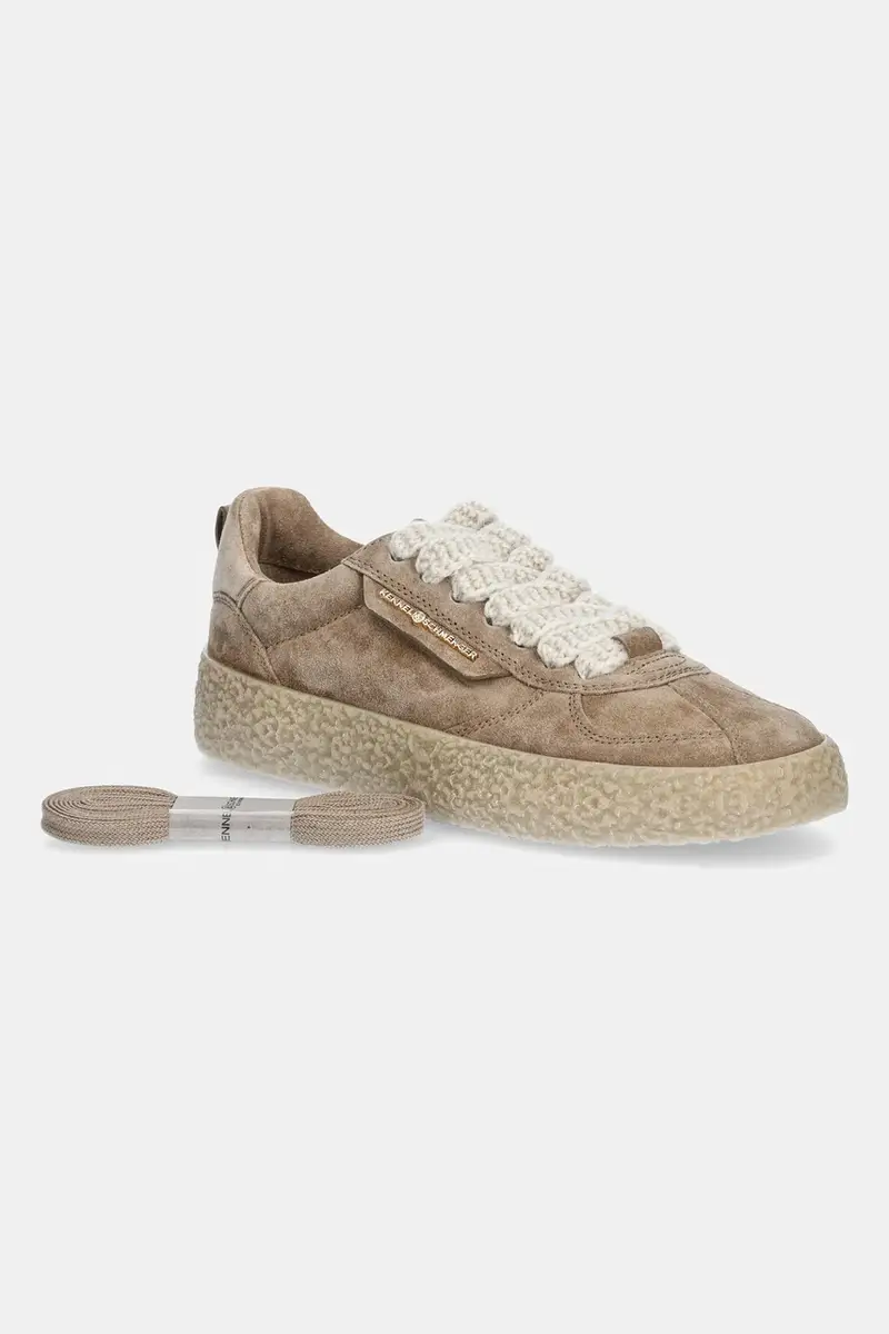 sneakers in camoscio Pit colore beige 61-14710.666 miniatura 5
