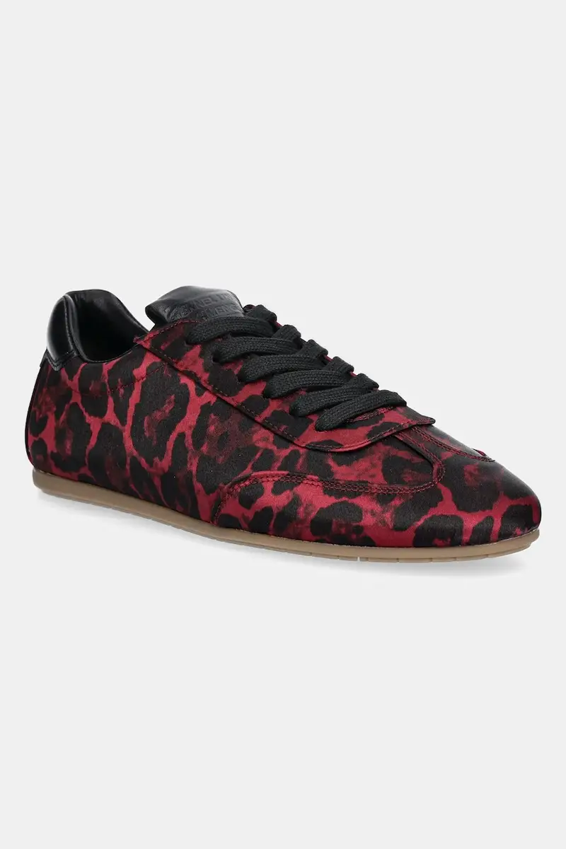 sneakers in pelle Drop donna colore granata 51-15340