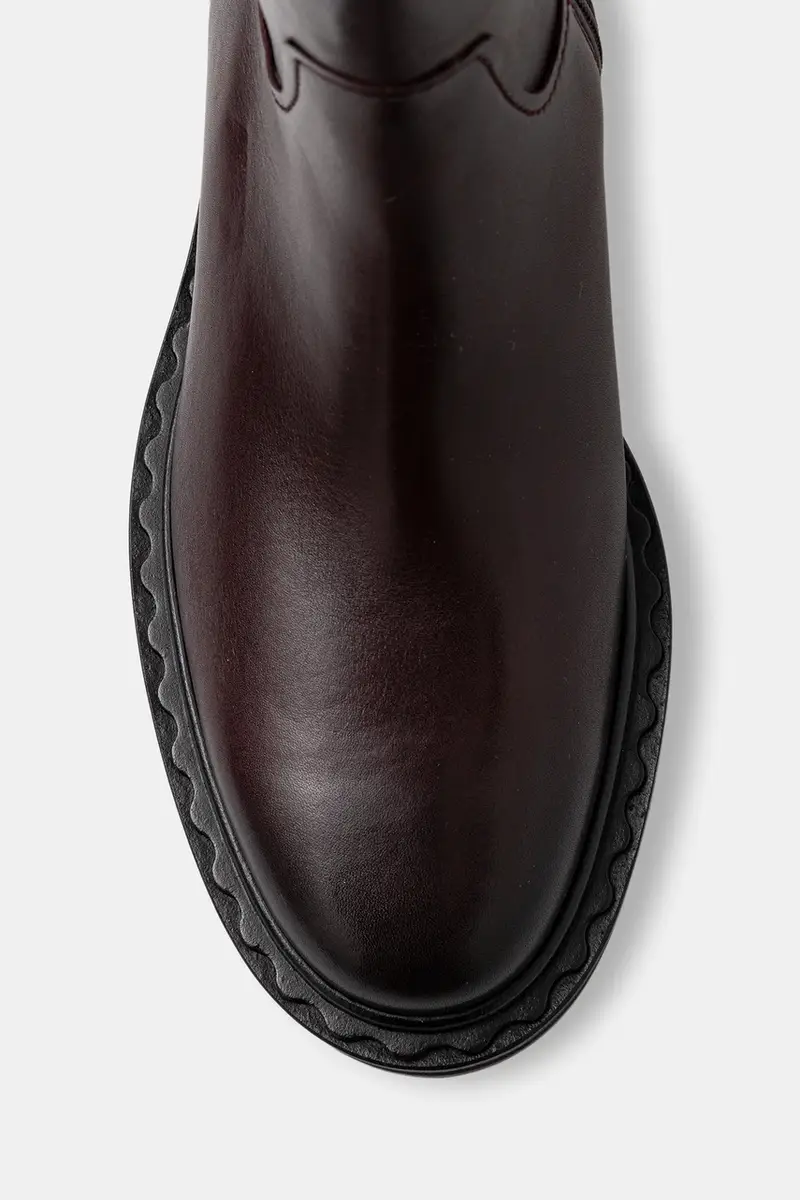 stivali in pelle Amari donna colore granata 61-39230.222 miniatura 4