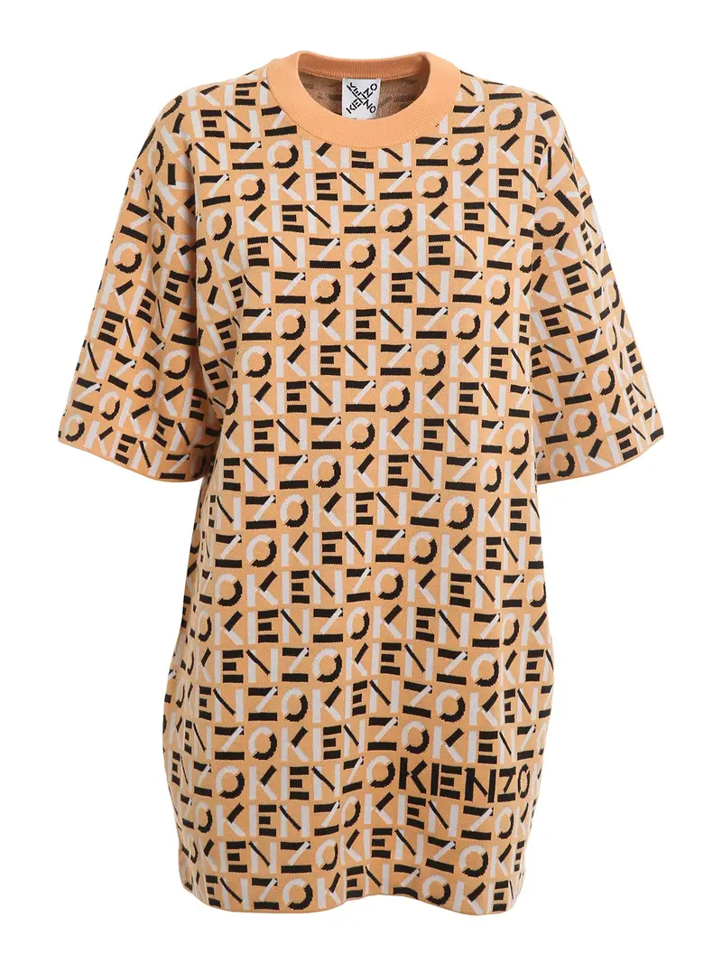 Abito monogram jacquard Arancione