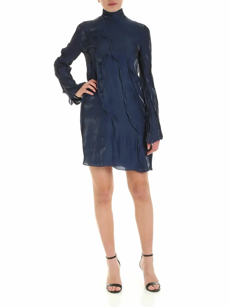 Abito Wave blu a maniche lunghe