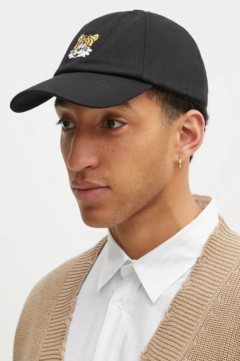 berretto da baseball in cotone colore nero con applicazione FF58AC531F48.99