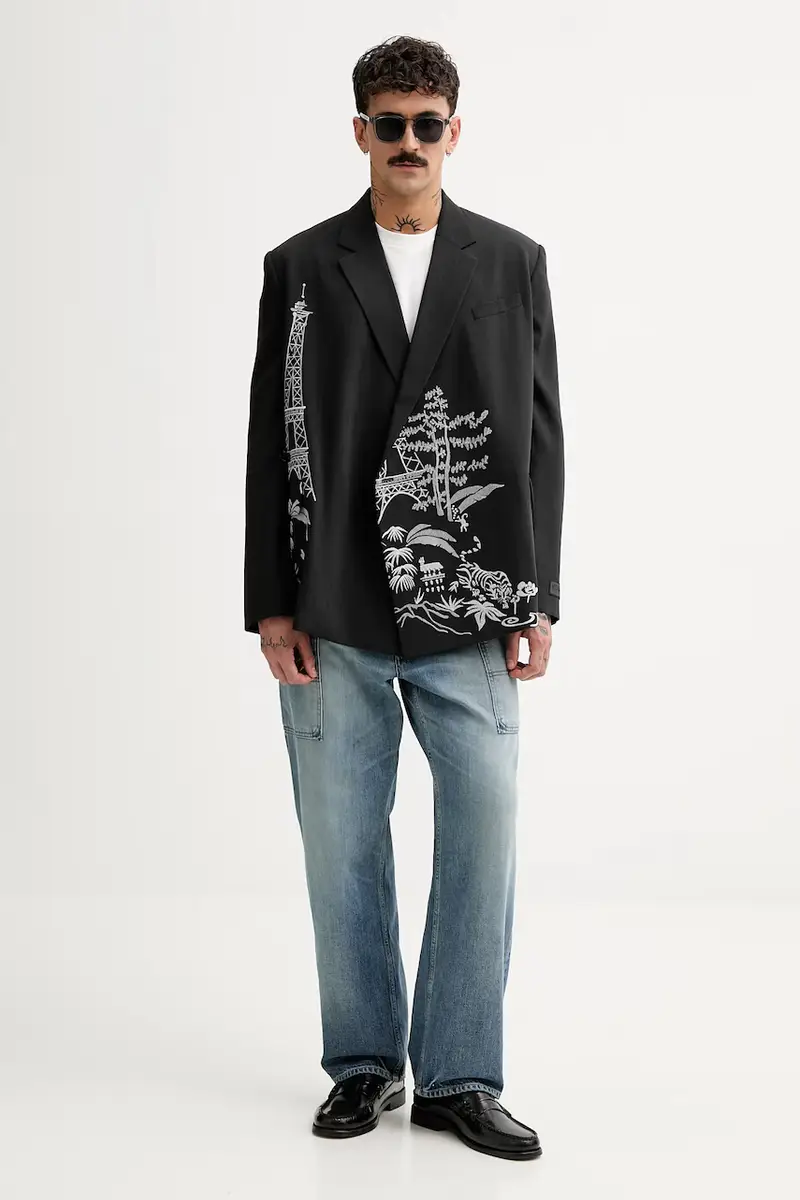 Kenzo Blazer Nero 3973253 miniatura 2