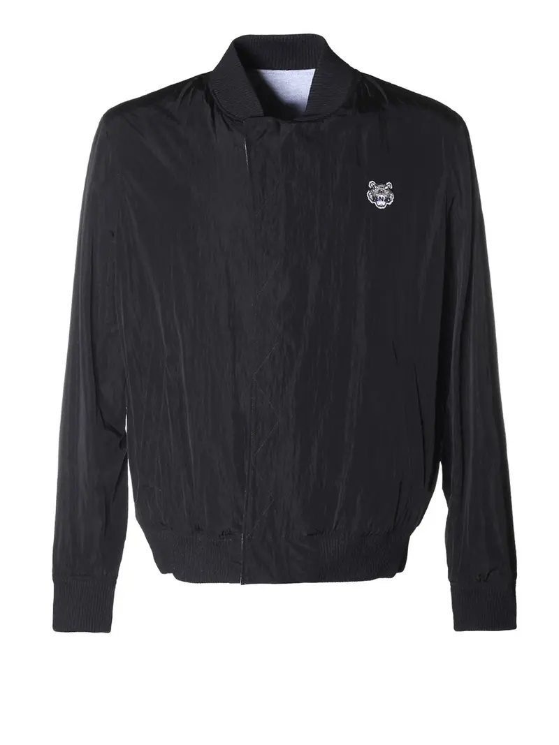 Bomber reversibile con patch Tiger Nero