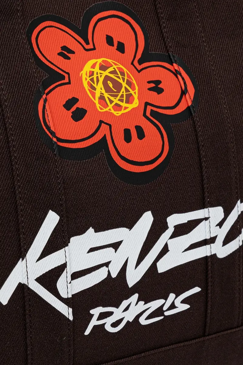 borsa in cotone colore marrone FF68SA911F36 miniatura 4