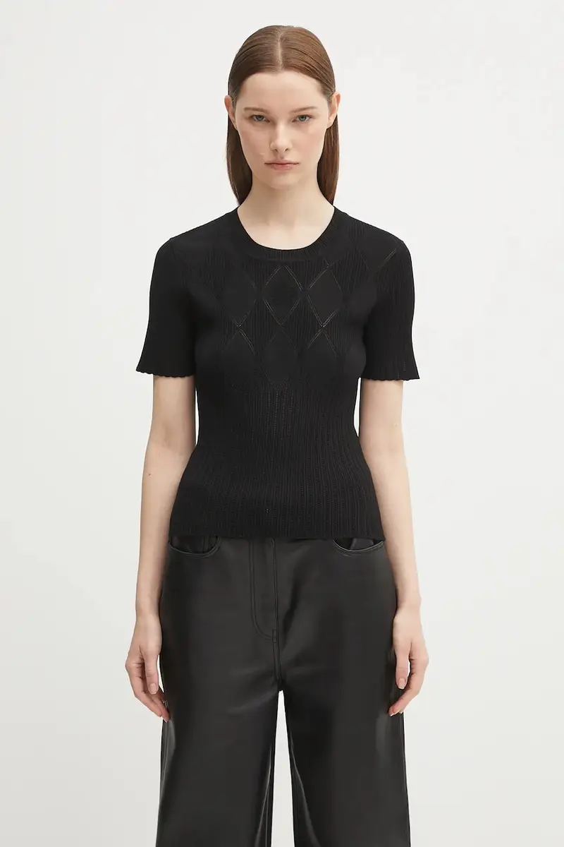 camicetta Textured Summer donna colore nero FF62TO6033CW