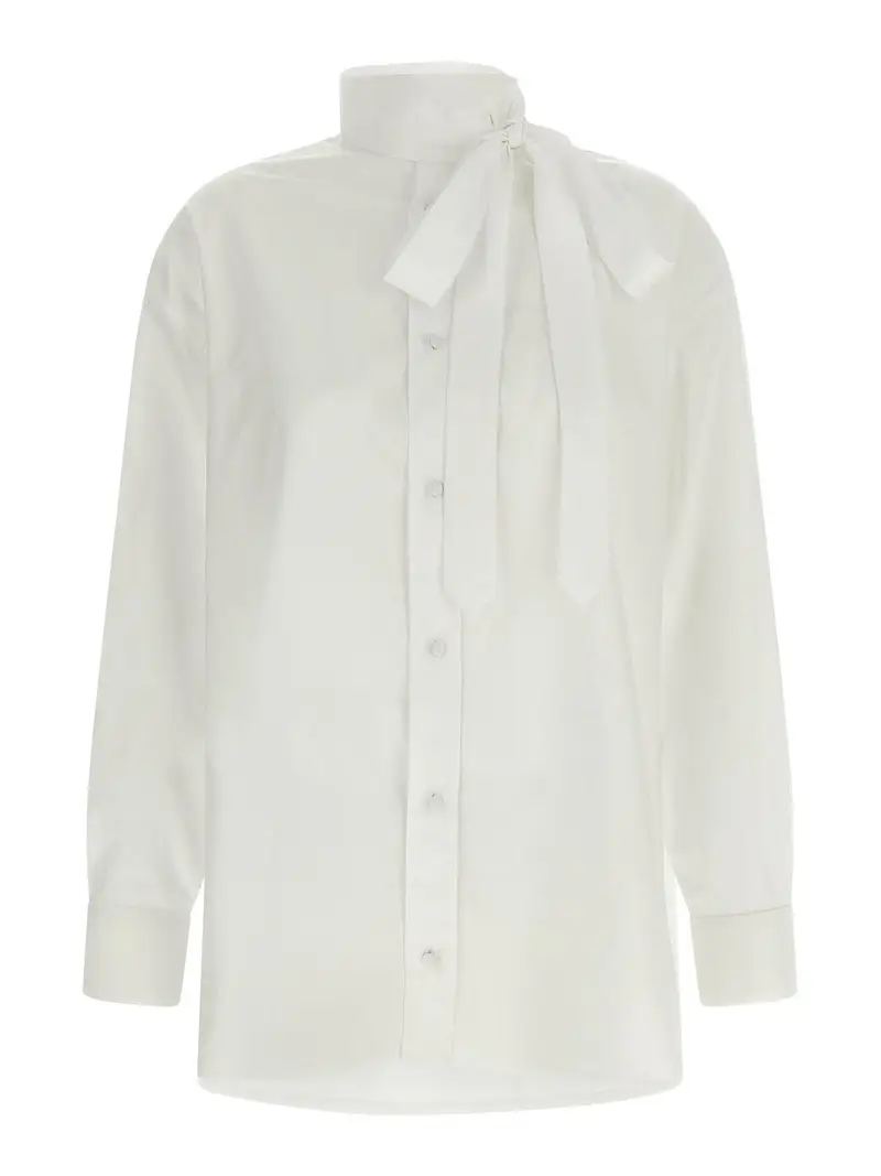 Camicia collo lavallire Bianco