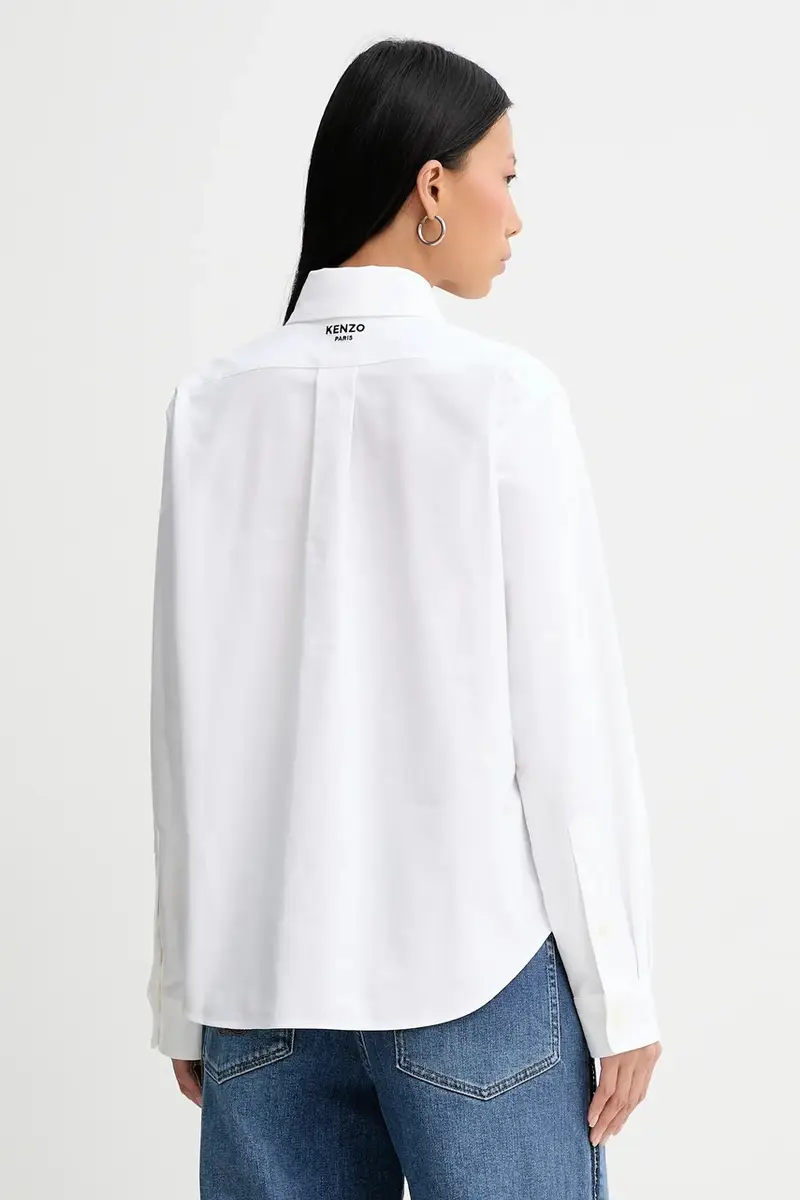 camicia in cotone Bianco miniatura 3