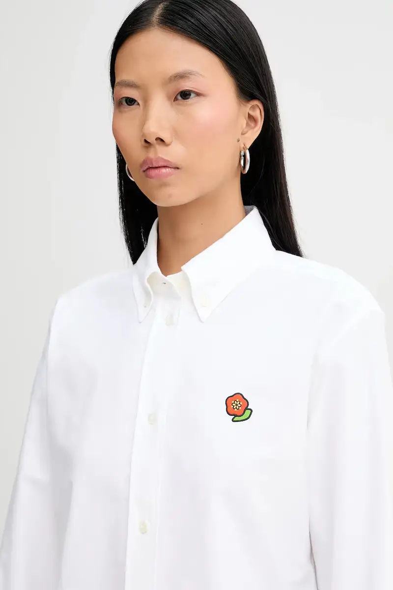 camicia in cotone Bianco miniatura 4