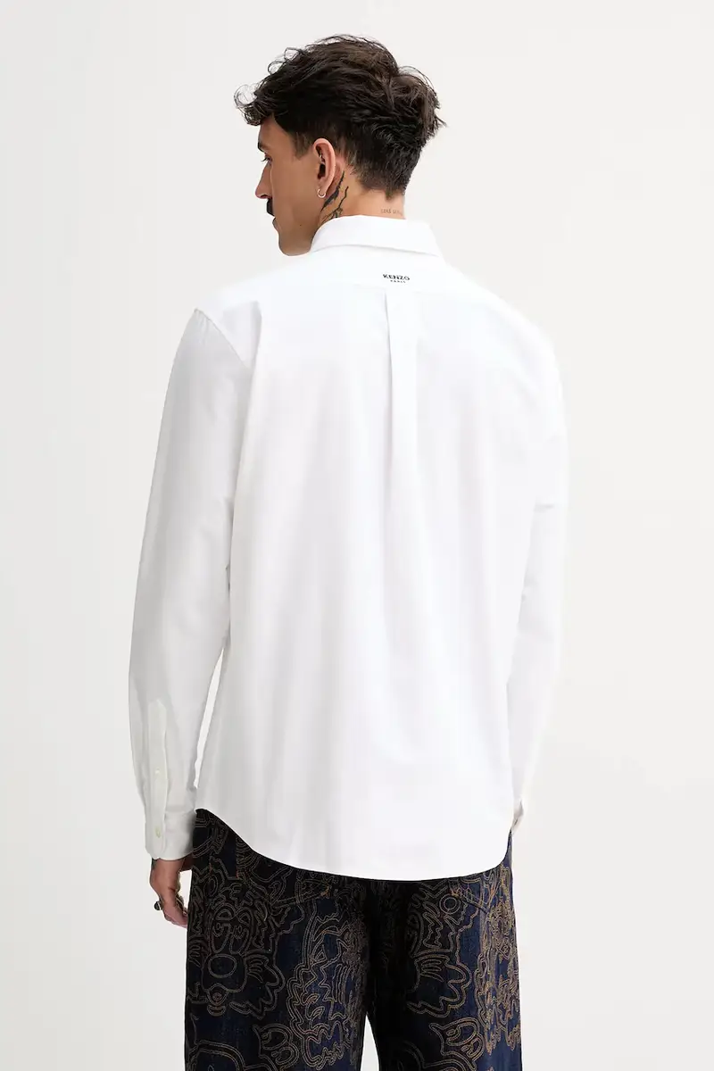 camicia in cotone Bianco miniatura 3