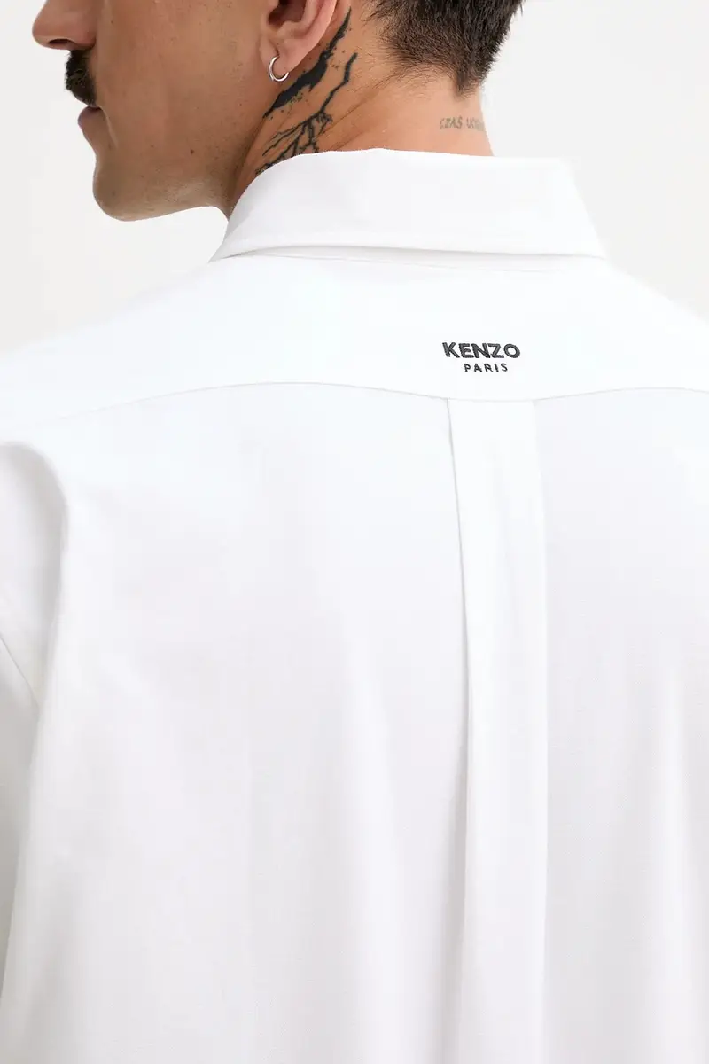 camicia in cotone Bianco miniatura 5