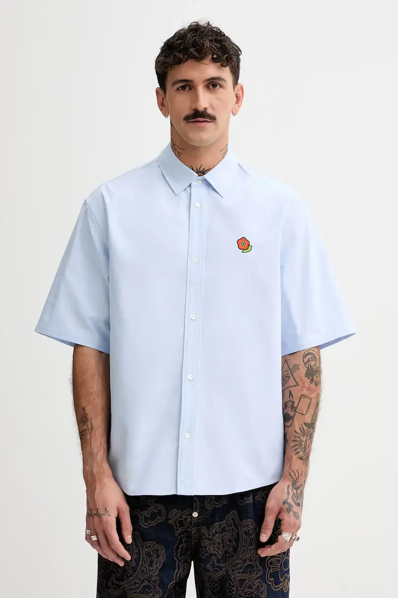 camicia in cotone Blu