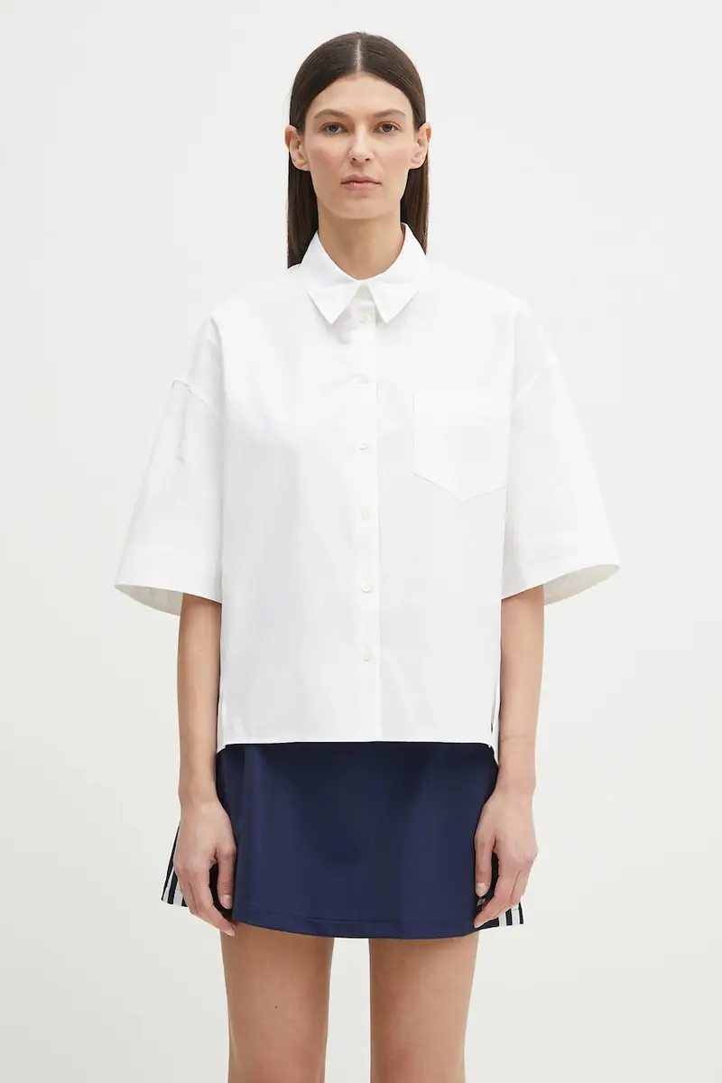 camicia in cotone donna colore bianco FF52CH2589LB.01