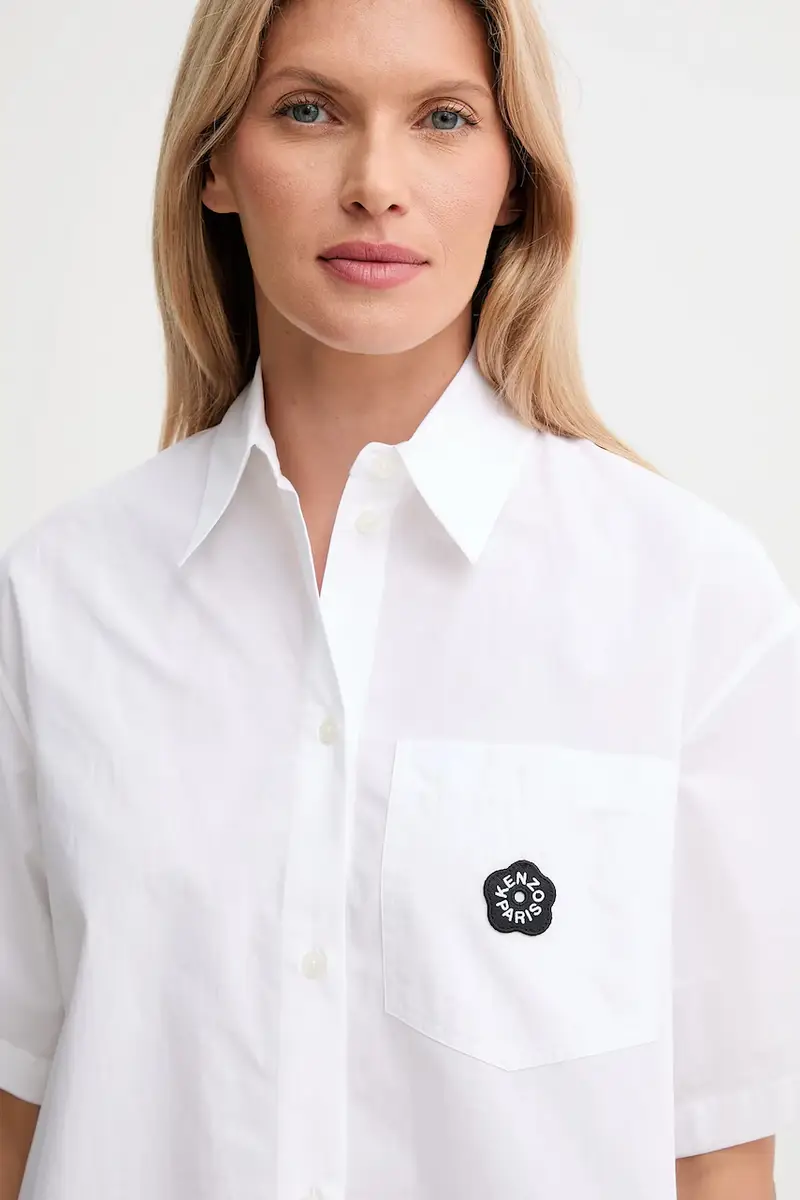 camicia in cotone donna colore bianco FF62CH2469LH miniatura 4