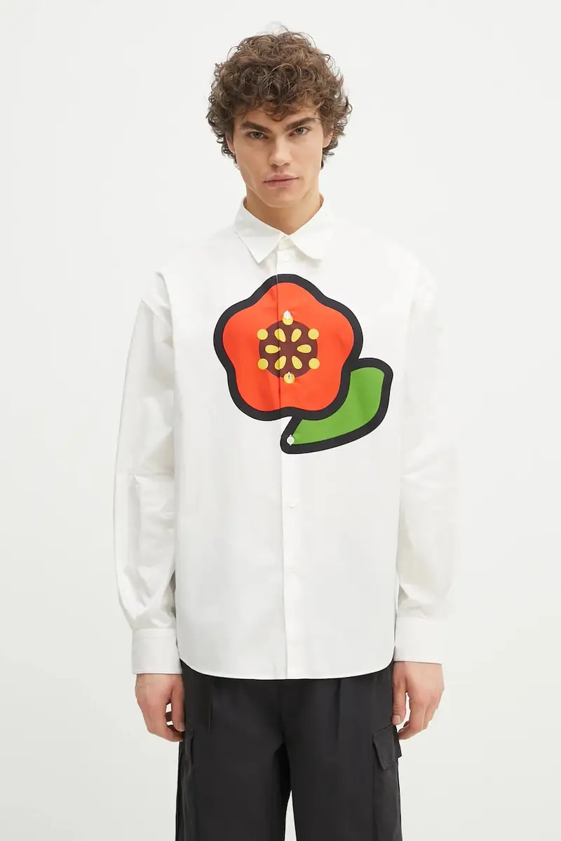 camicia in cotone uomo colore bianco FF55CH4309P5.01