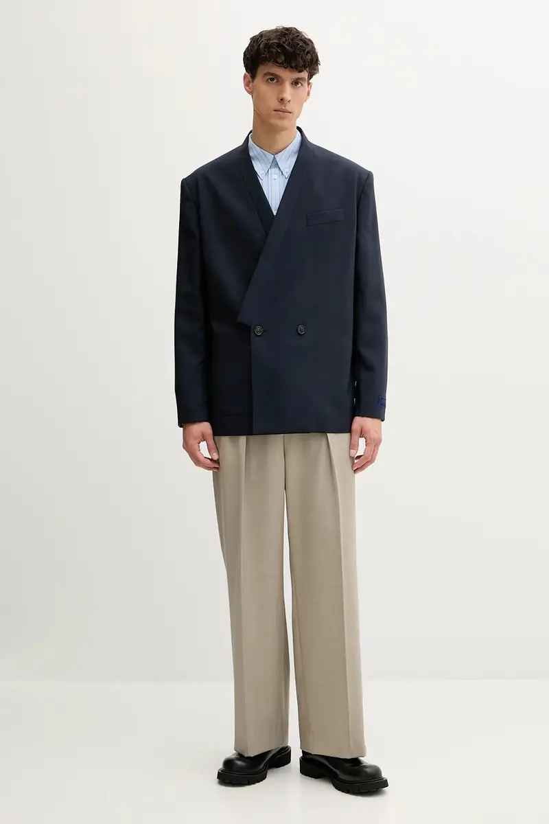 camicia in cotone uomo colore blu FF65CH4109LD miniatura 2