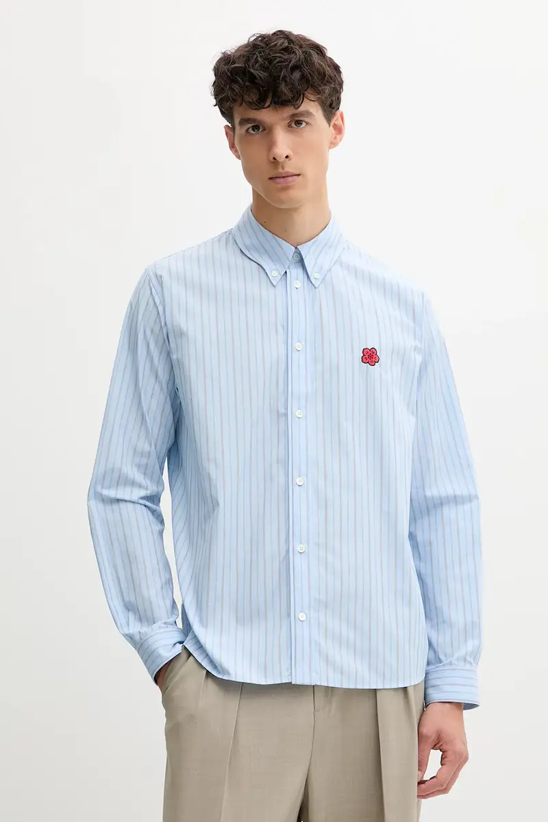 camicia in cotone uomo colore blu FF65CH4109LD
