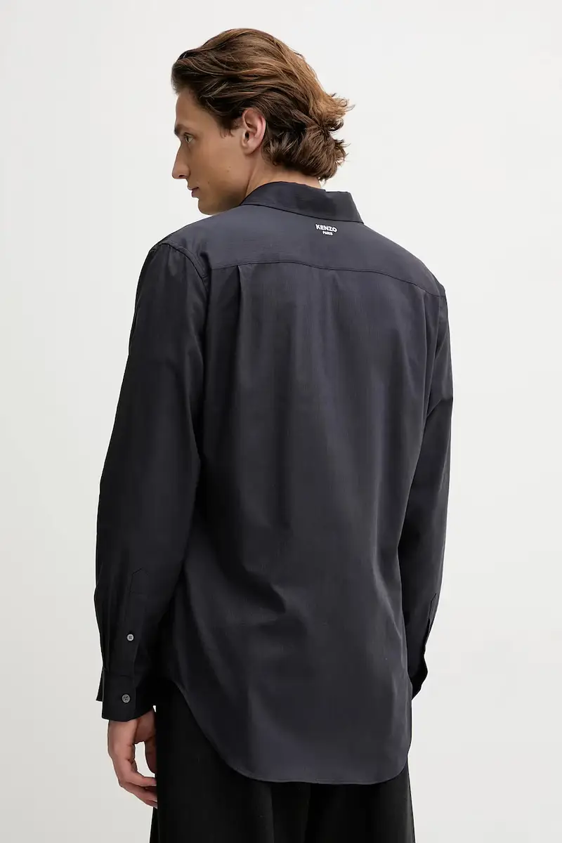 camicia in cotone uomo colore blu navy FF65CH2029IC miniatura 3