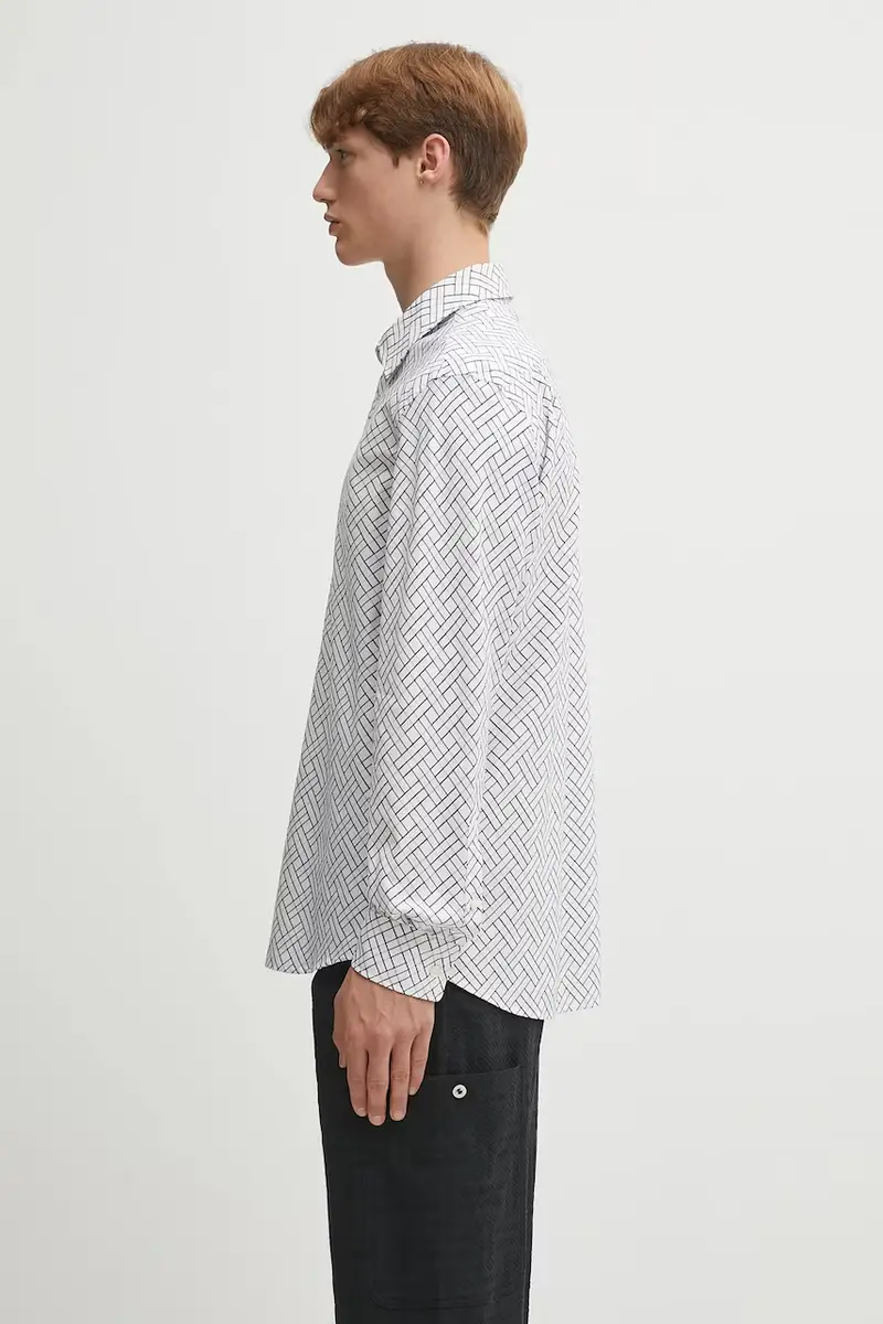 camicia in cotone Weave Regular uomo colore bianco FF65CH4029JD miniatura 2