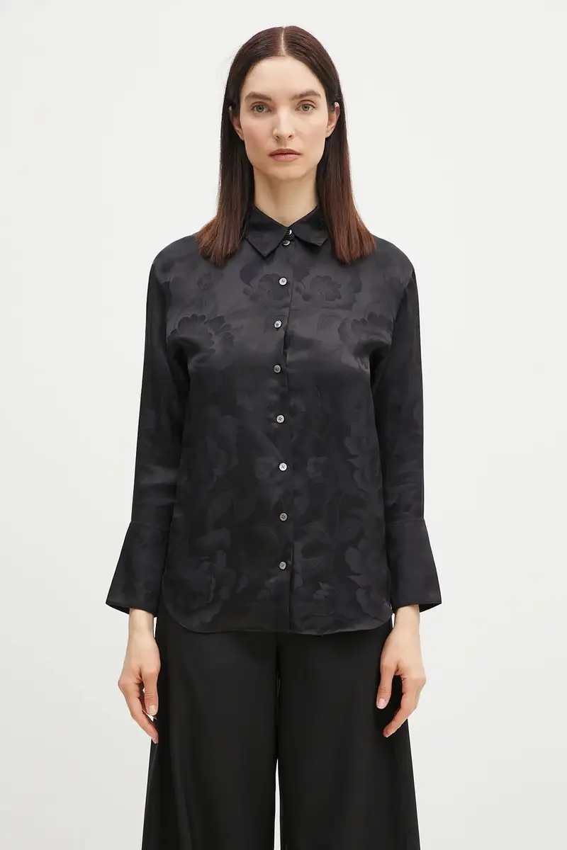 camicia in seta donna colore nero FF52CH2549JR.99