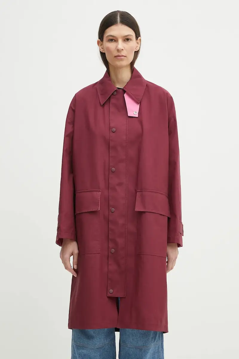 cappotto in cotone donna colore granata FF52OU1439OU.24