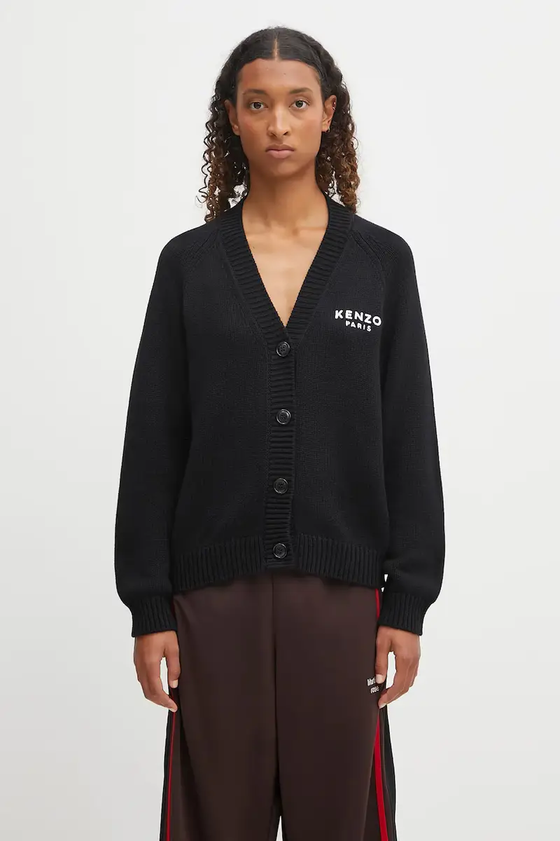 Kenzo Cardigan Donna Nero 2471104 miniatura 3