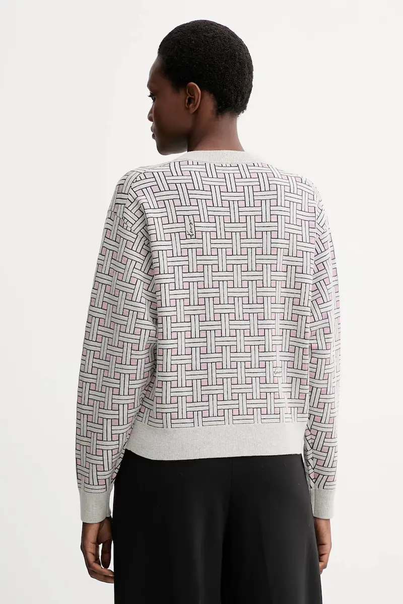 cardigan con lana colore grigio FF62CA7033CQ miniatura 3