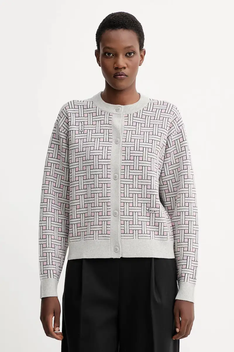 cardigan con lana colore grigio FF62CA7033CQ