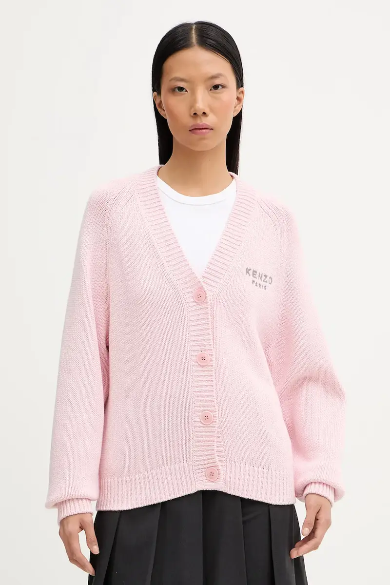 cardigan con lana colore rosa FF62CA7143LA