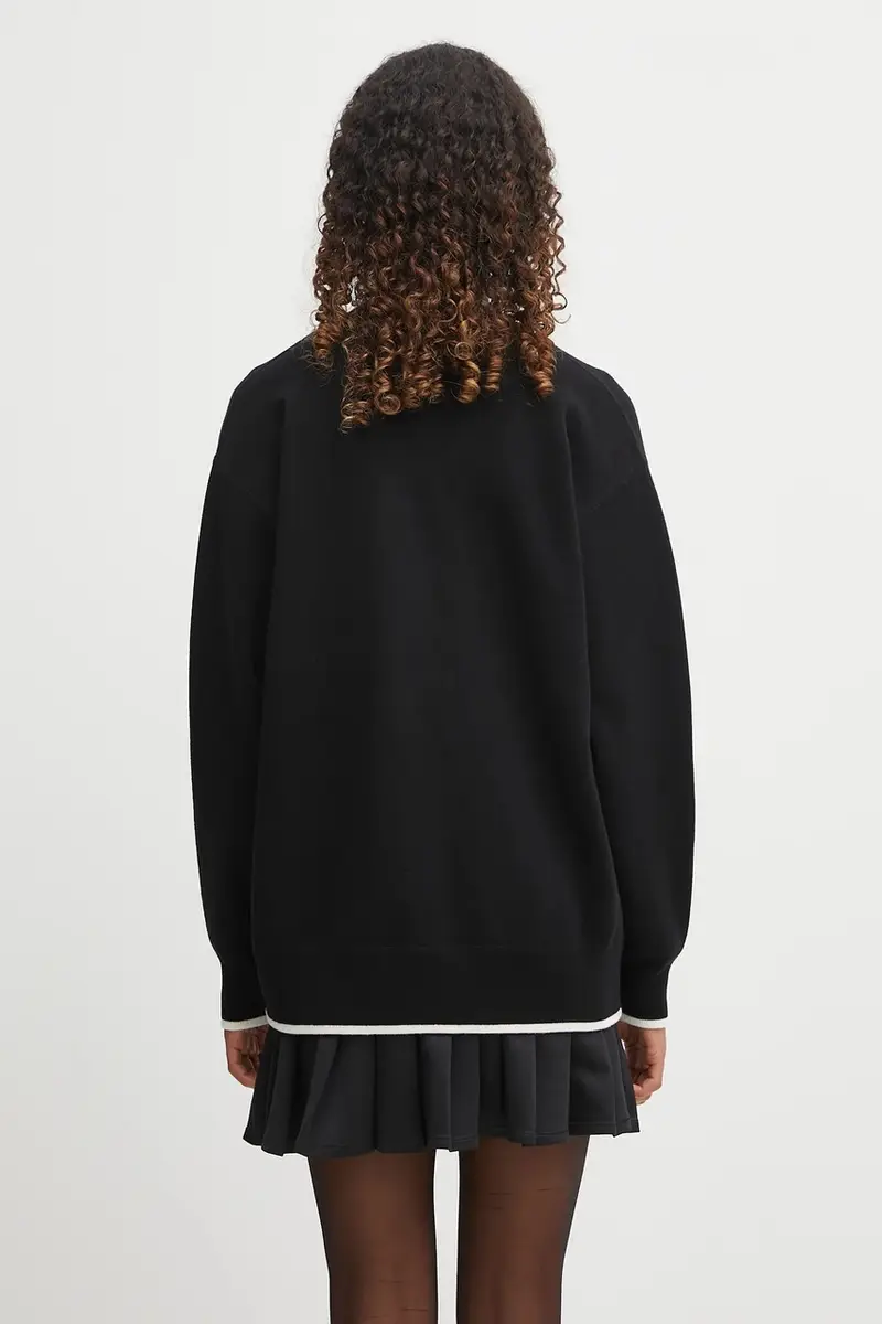 cardigan con lana Rws Boke Flower 2.0. Mid Cardigan colore nero FF62CA7103LF miniatura 3