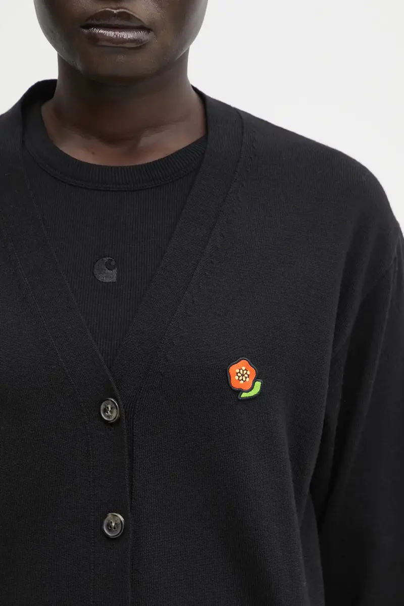 Kenzo Cardigan Donna Nero 3528083 miniatura 4