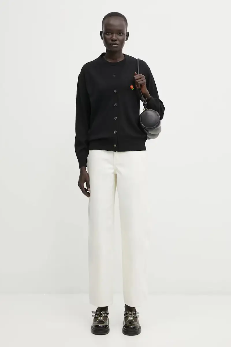 Kenzo Cardigan Donna Nero 3528083 miniatura 5