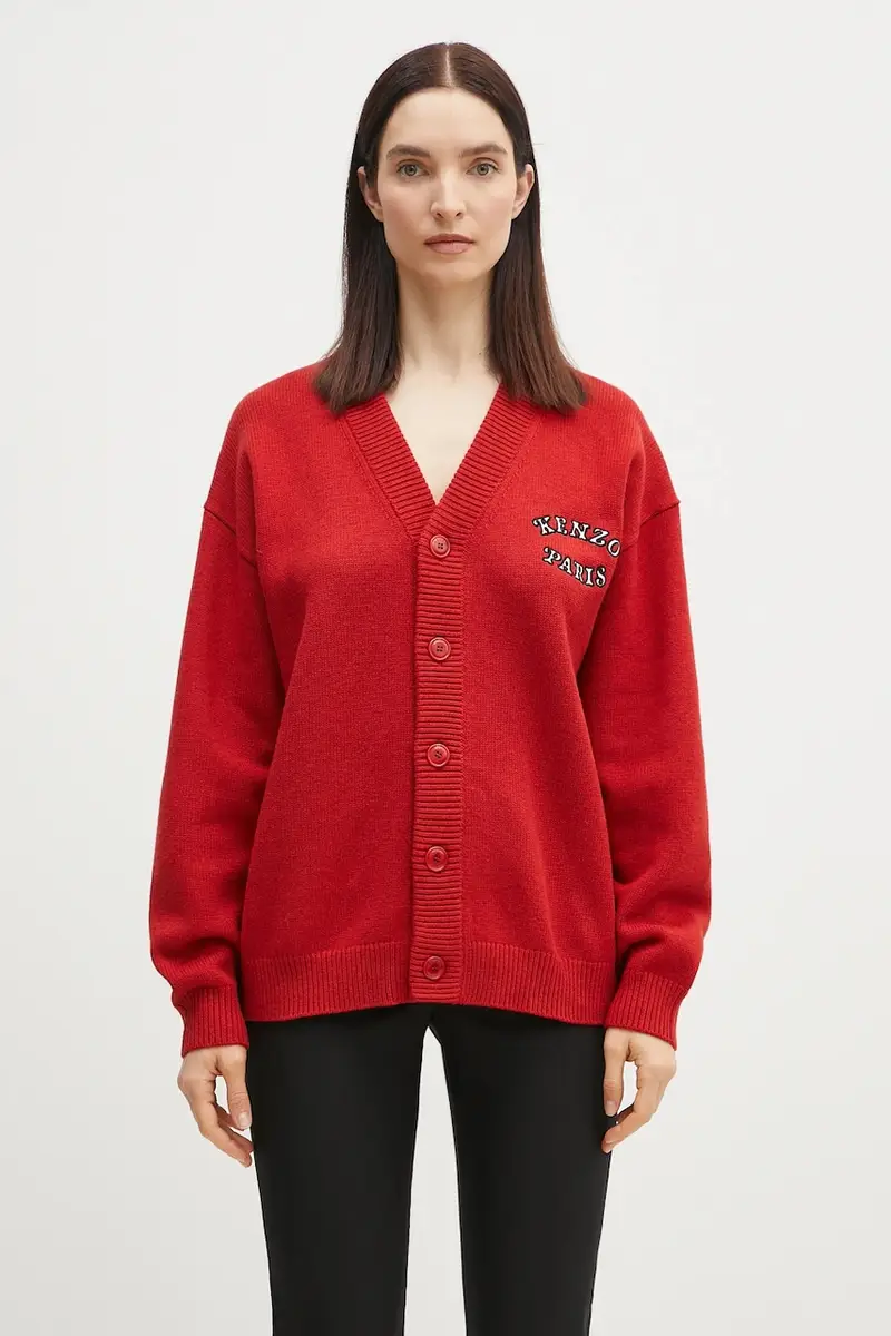 cardigan in lana x Verdy colore rosso FF58CA7133CK.16