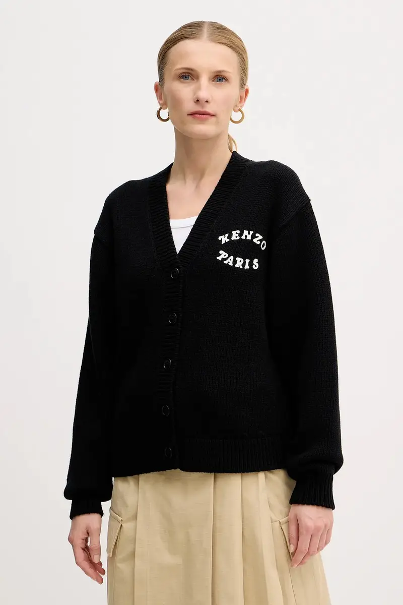 Kenzo Cardigan Donna Nero 3846941 miniatura 3