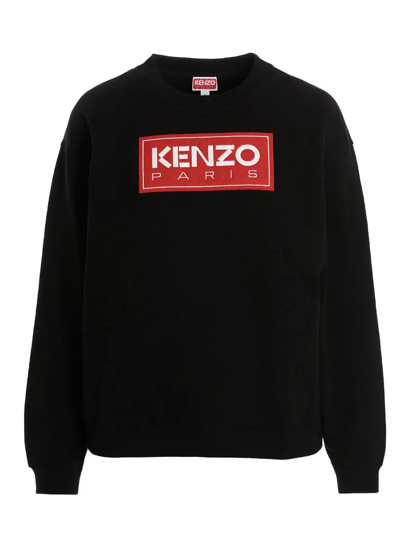 Felpa con ricamo logo Nero