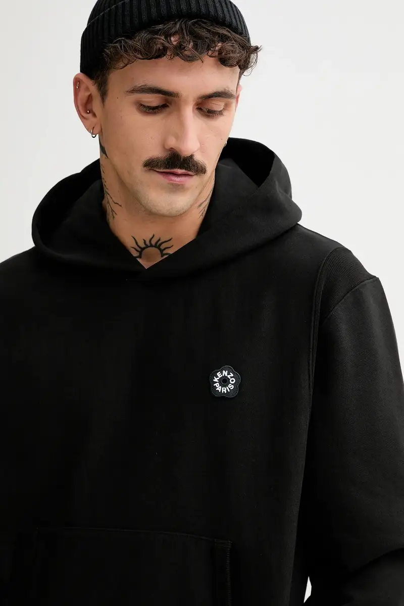 felpa in cotone Boke Flower 2.0 Nero miniatura 4