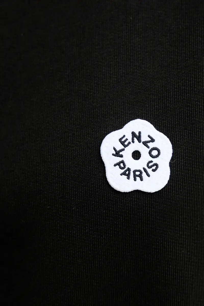 felpa in cotone donna colore nero con applicazione FF52SW1804MF.99J miniatura 5