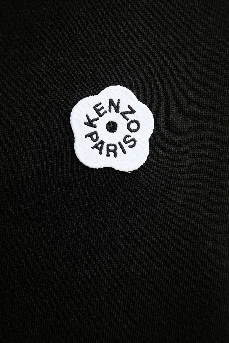 felpa in cotone donna colore nero con cappuccio con applicazione FF62HO4534MB miniatura 5