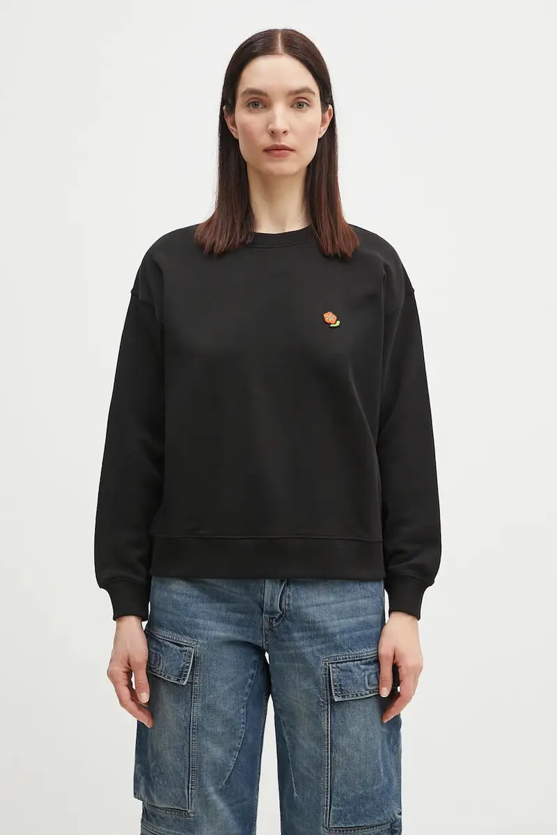 felpa in cotone donna colore nero FF52SW1874MF.99J