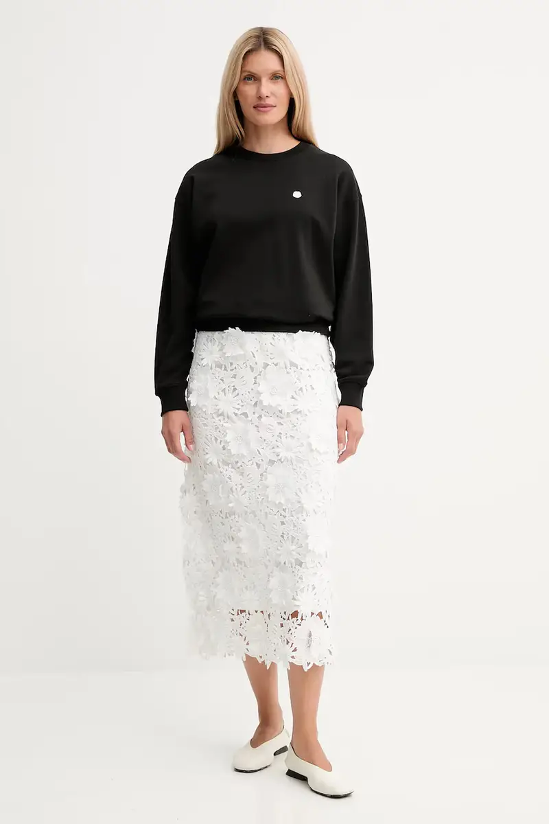 felpa in cotone donna colore nero FF62SW2564MF miniatura 2