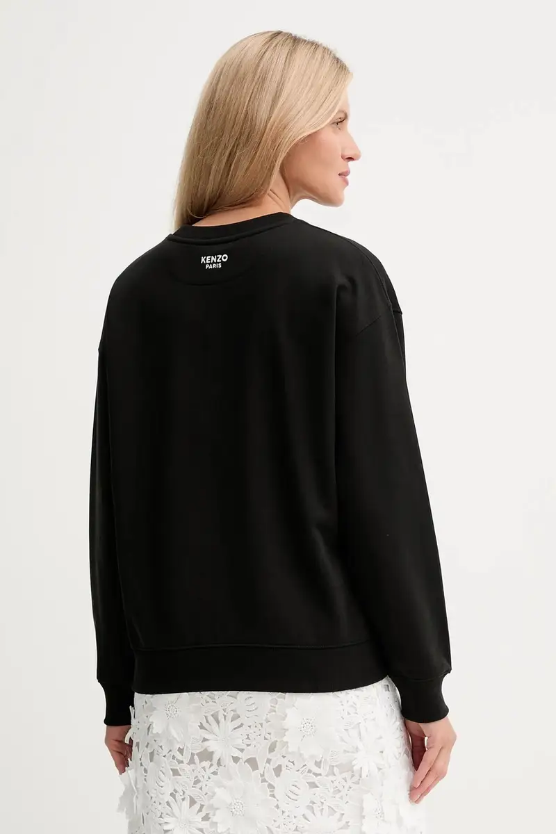 felpa in cotone donna colore nero FF62SW2564MF miniatura 3