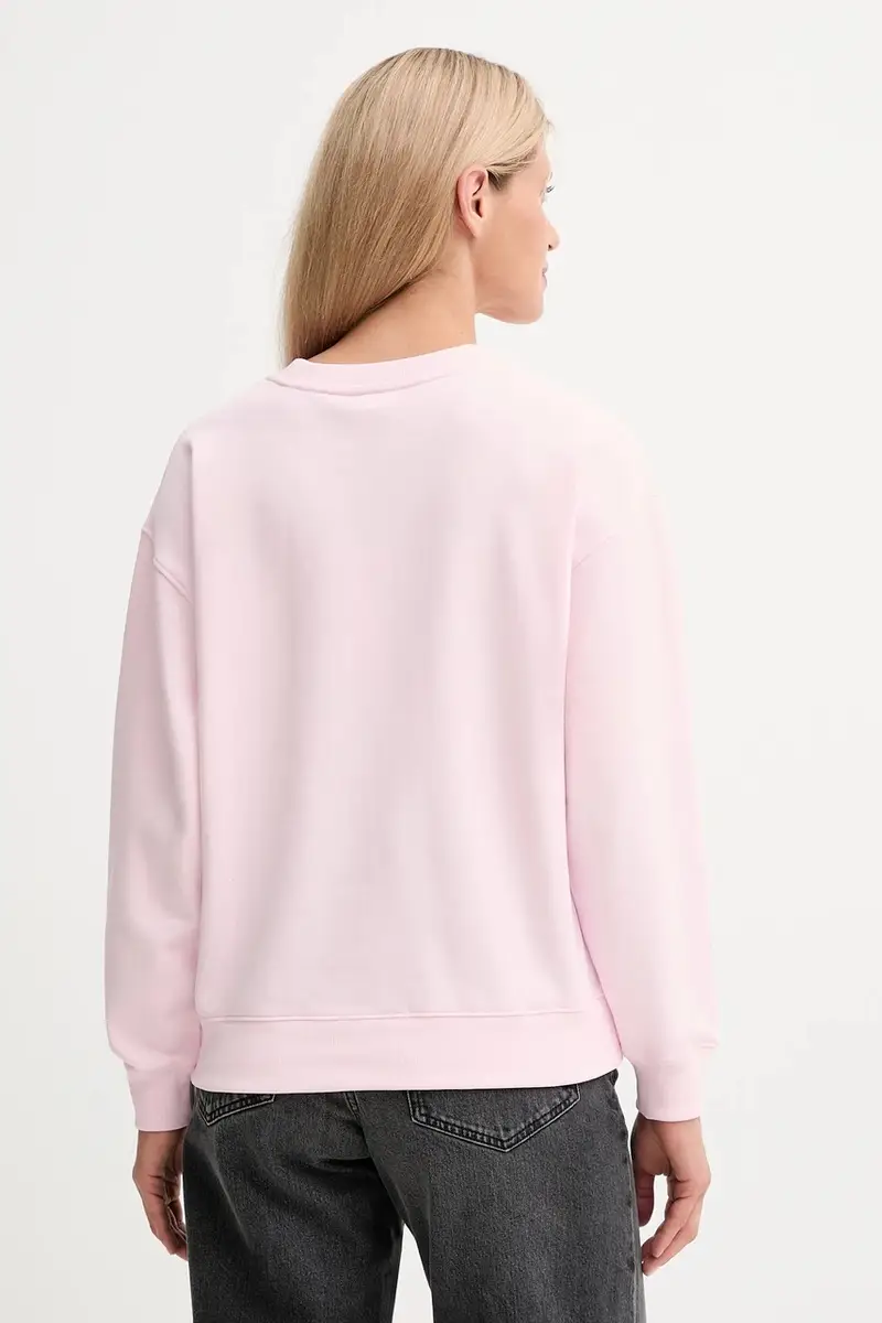 felpa in cotone donna colore rosa FF52SW1804MF miniatura 3