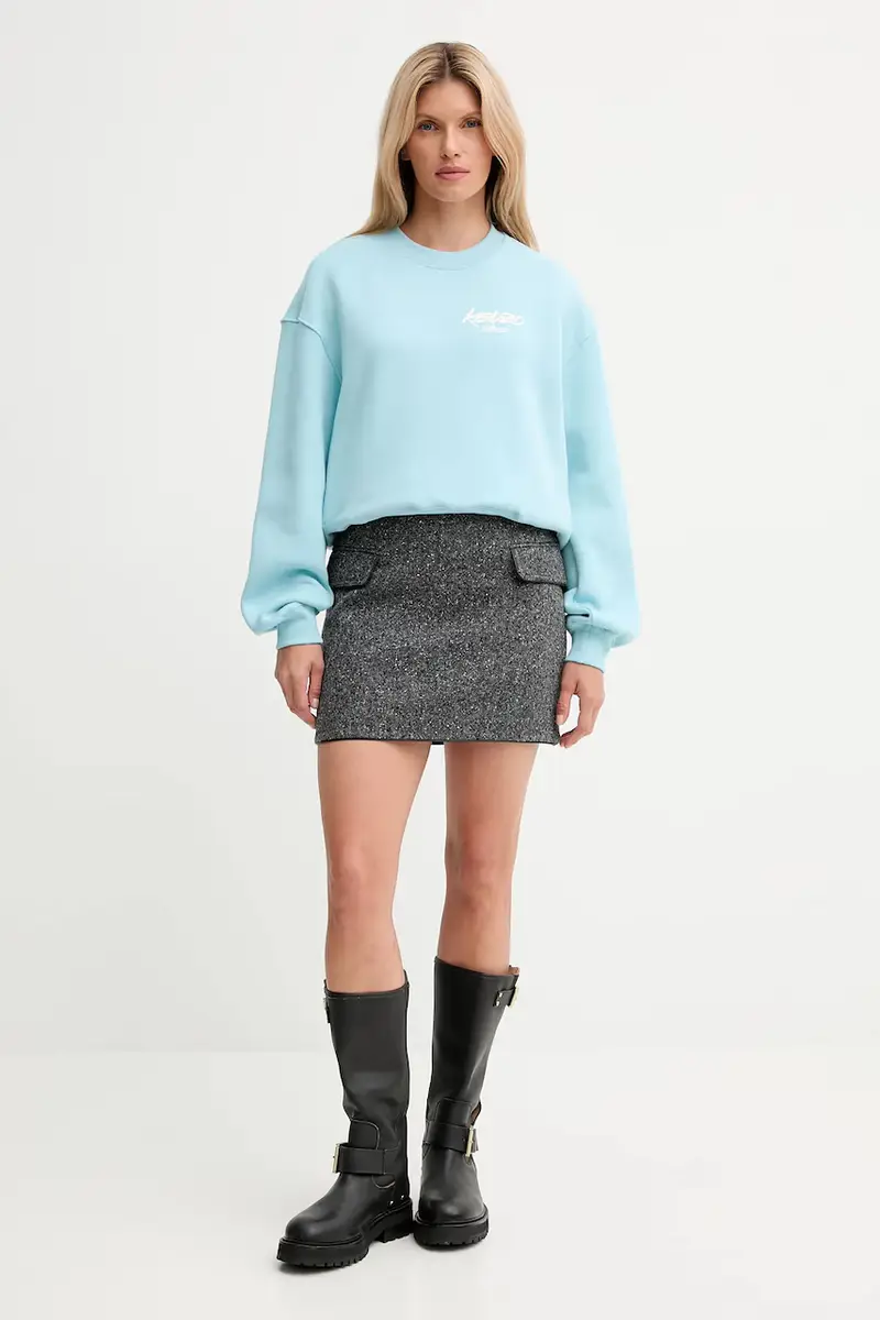 felpa in cotone Kenzo x Futura donna colore turchese FF62SW4504MB miniatura 2