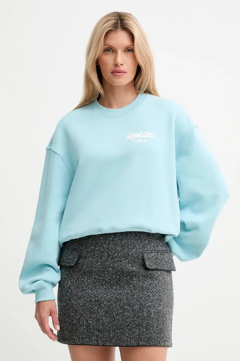 felpa in cotone Kenzo x Futura donna colore turchese FF62SW4504MB miniatura 3